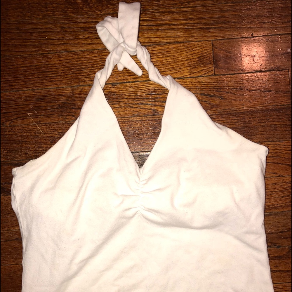 White halter top